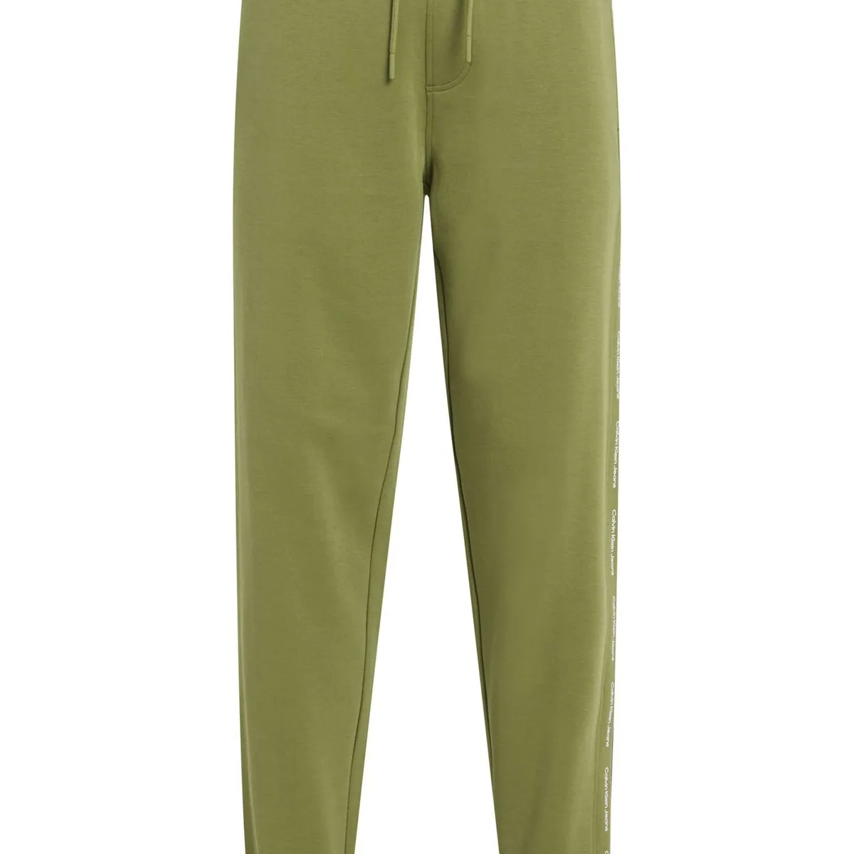 CALVIN KLEIN - Jogger verde con cintas laterales y logo repetitivo Calvin Klein