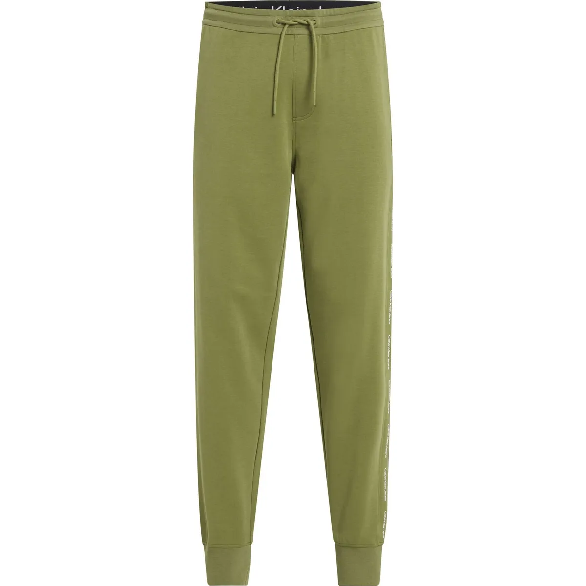 CALVIN KLEIN - Jogger verde con cintas laterales y logo repetitivo Calvin Klein