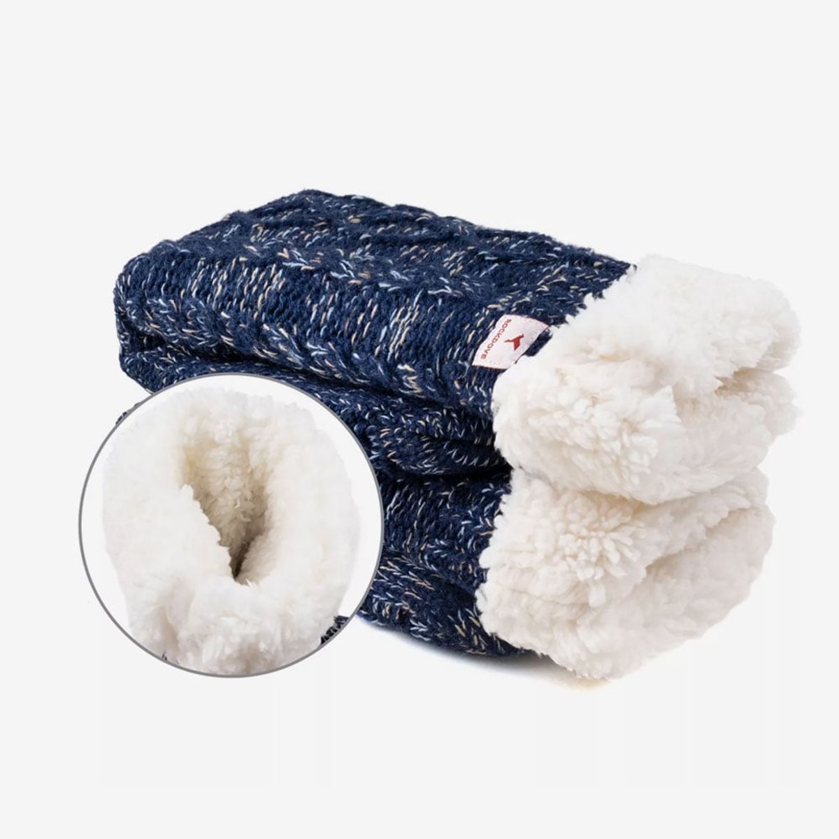 ROCKDOVE - Medias Térmicas Antideslizantes Chenille Azul NavyBlanco