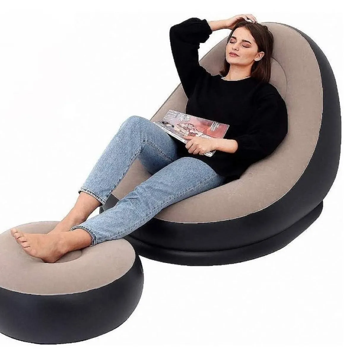 ZHOPI CO - Silla Inflable Mas Puf Mini