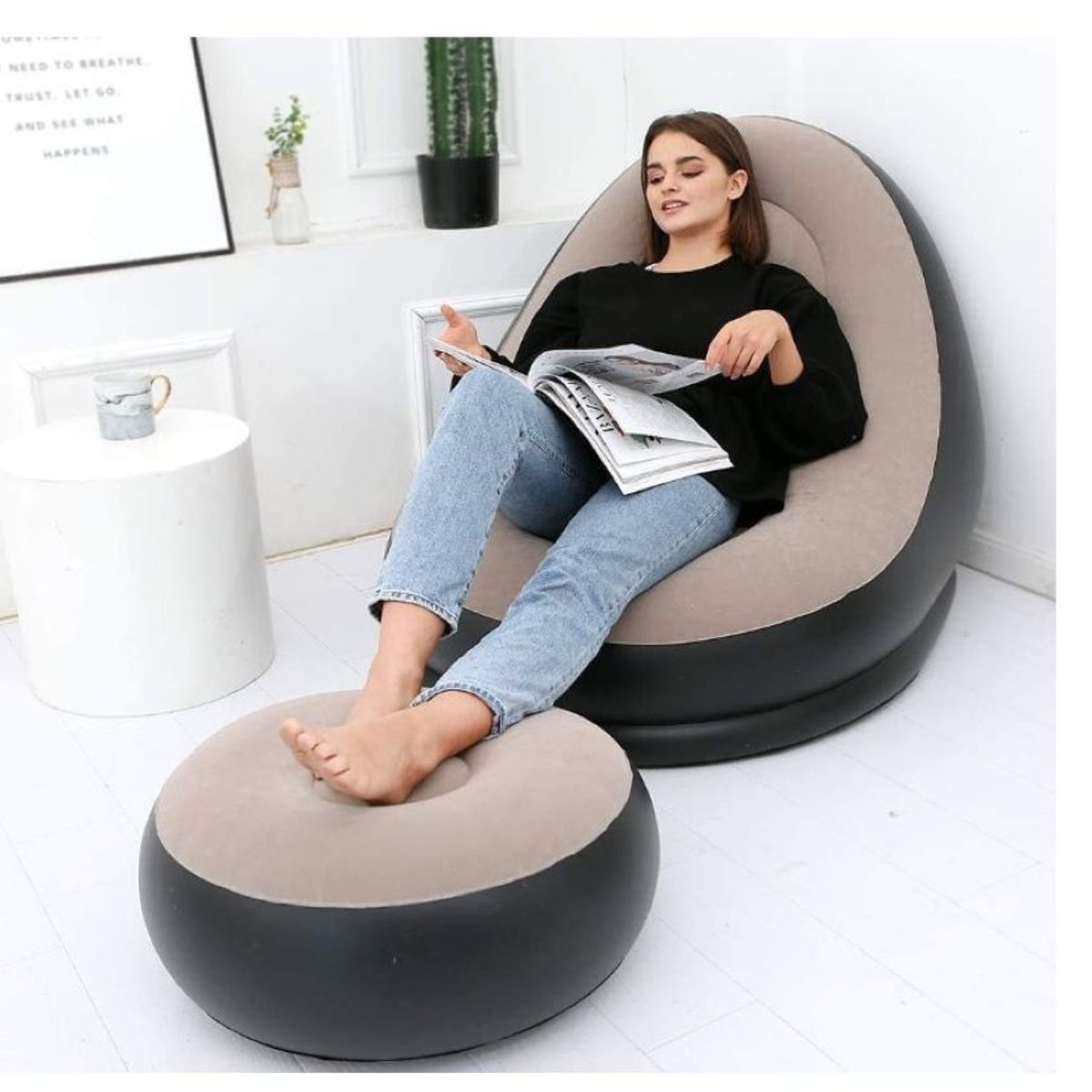 ZHOPI CO - Silla Inflable Mas Puf Mini