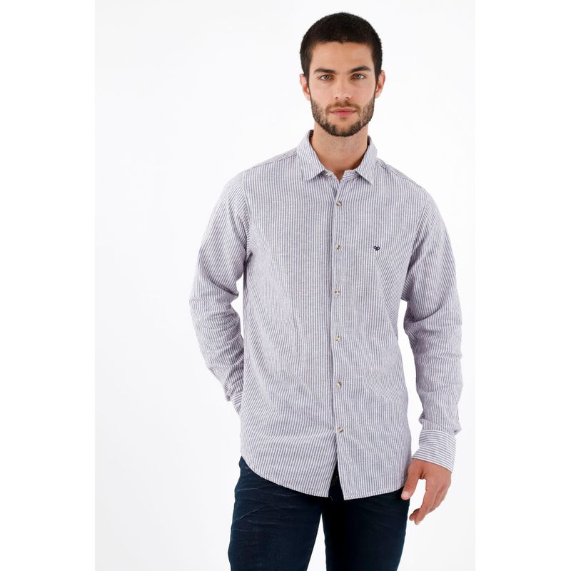 TENNIS - Camisa preteñida azul para hombre