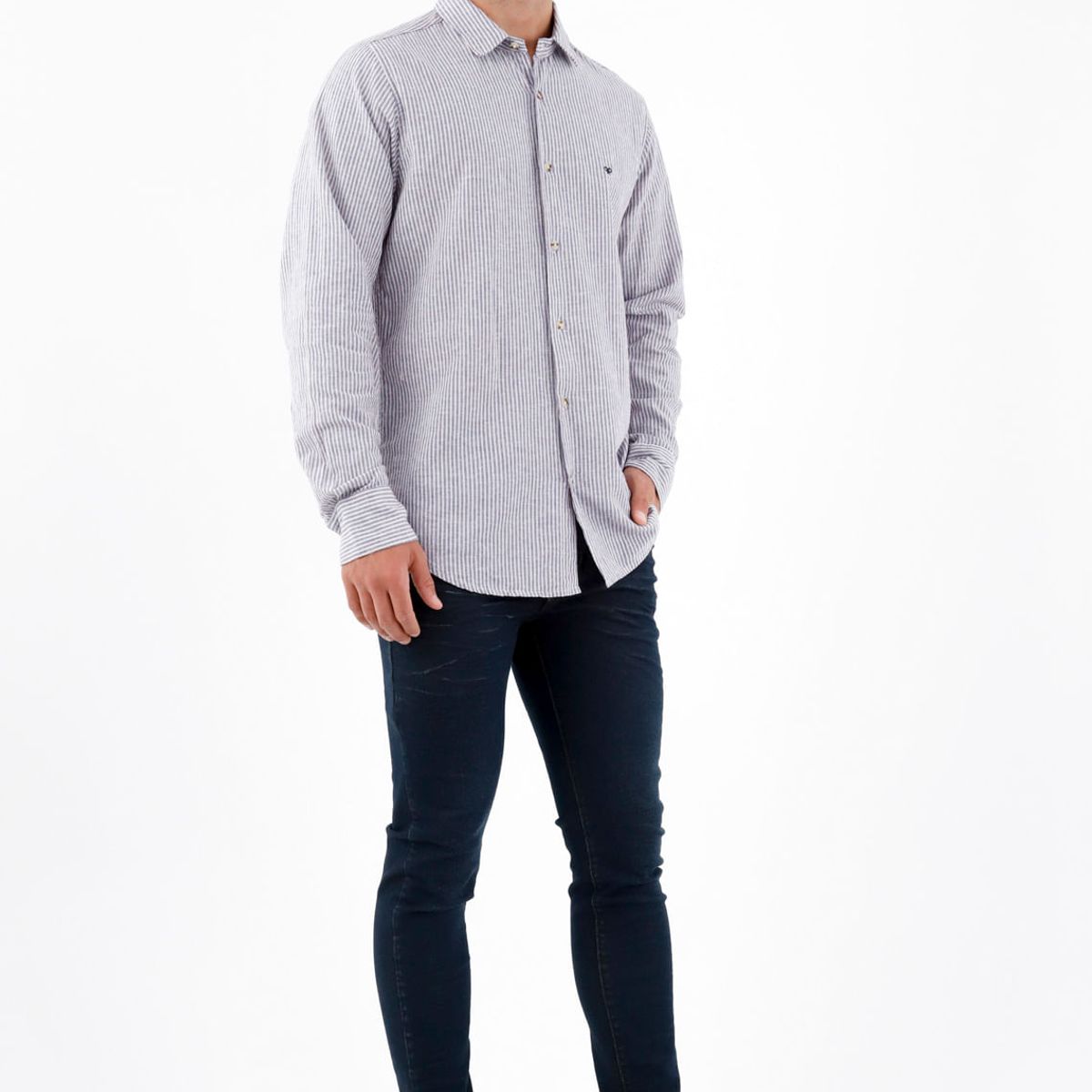 TENNIS - Camisa preteñida azul para hombre