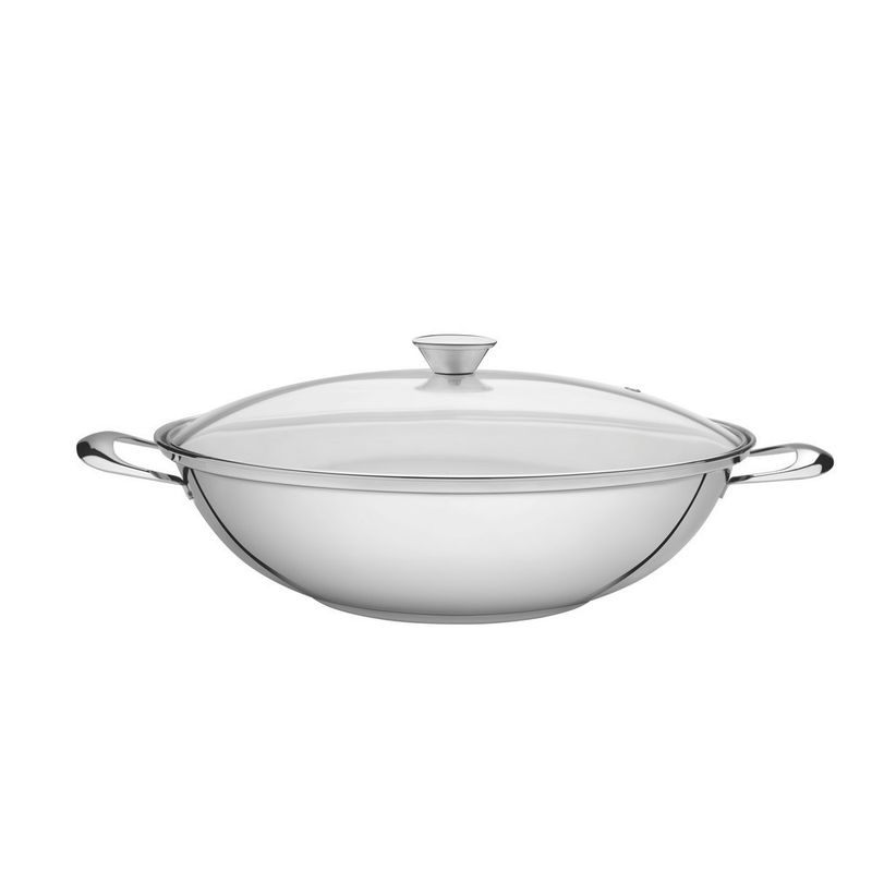 TRAMONTINA - Wok 34 Cm Tramontina 62378/340 -Plateado.