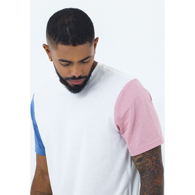 BELIFE - Camiseta Manga Corta Bloques Tricolor Belife