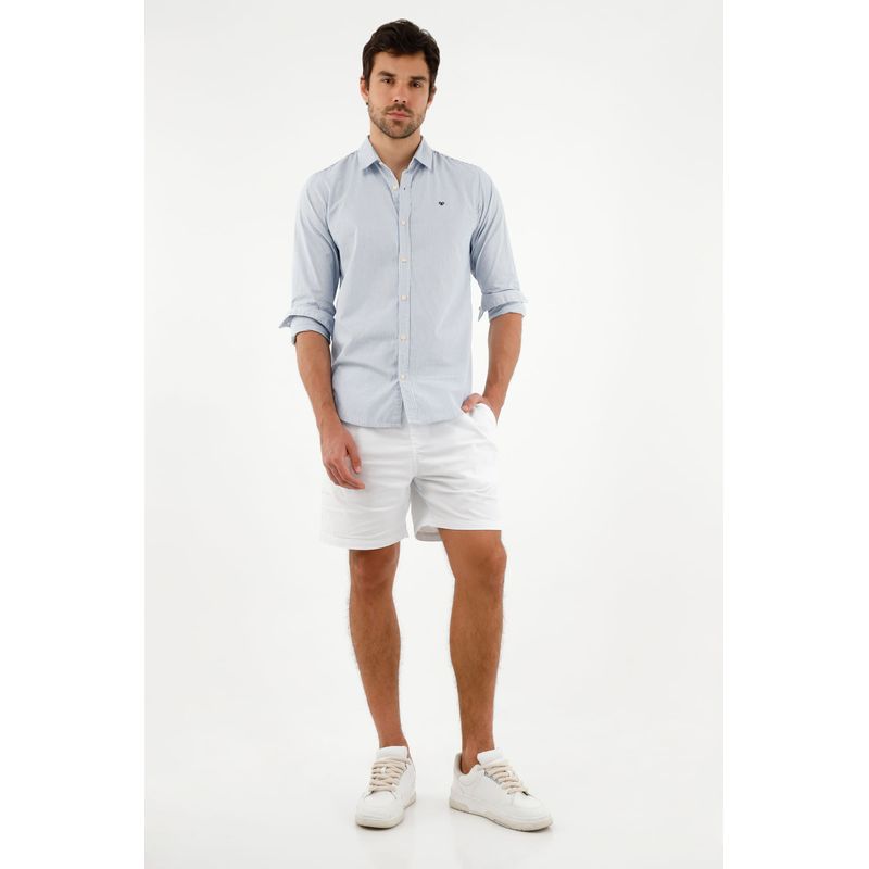 TENNIS - Camisa con diseño a rayas azul para hombre