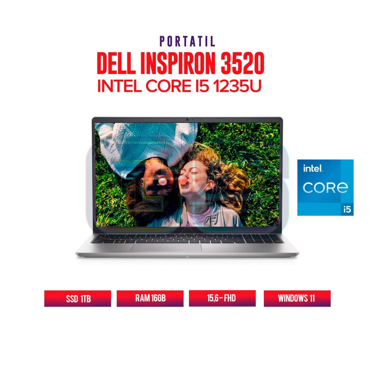 DELL - PORTATIL DELL 3520 15.6" INTEL CORE I5 1235U RAM 16GB SSD 1TB WINDOWS 11 HOME