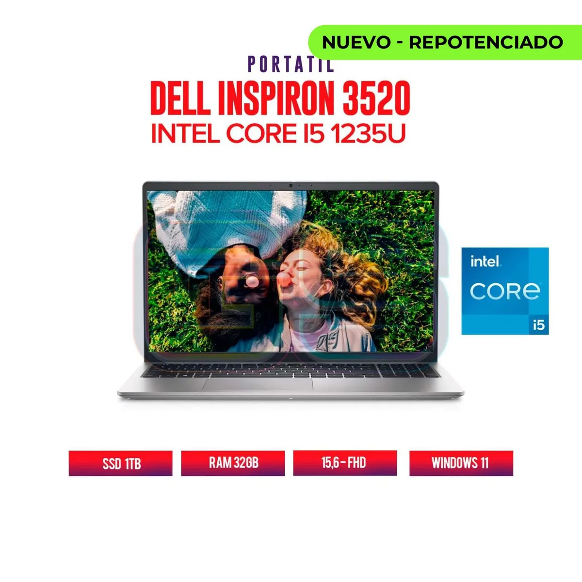 DELL - PORTATIL DELL 3520 15.6" INTEL CORE I5 1235U RAM 32GB SSD 1TB WINDOWS 11 HOME