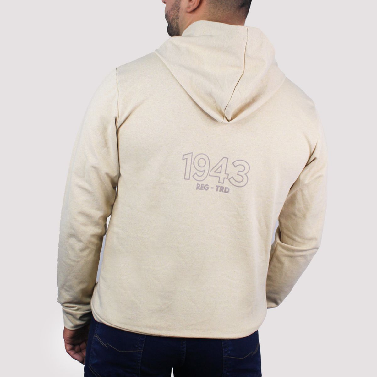 LEC LEE - Buzo con capota para hombre Lec Lee - Beige.-