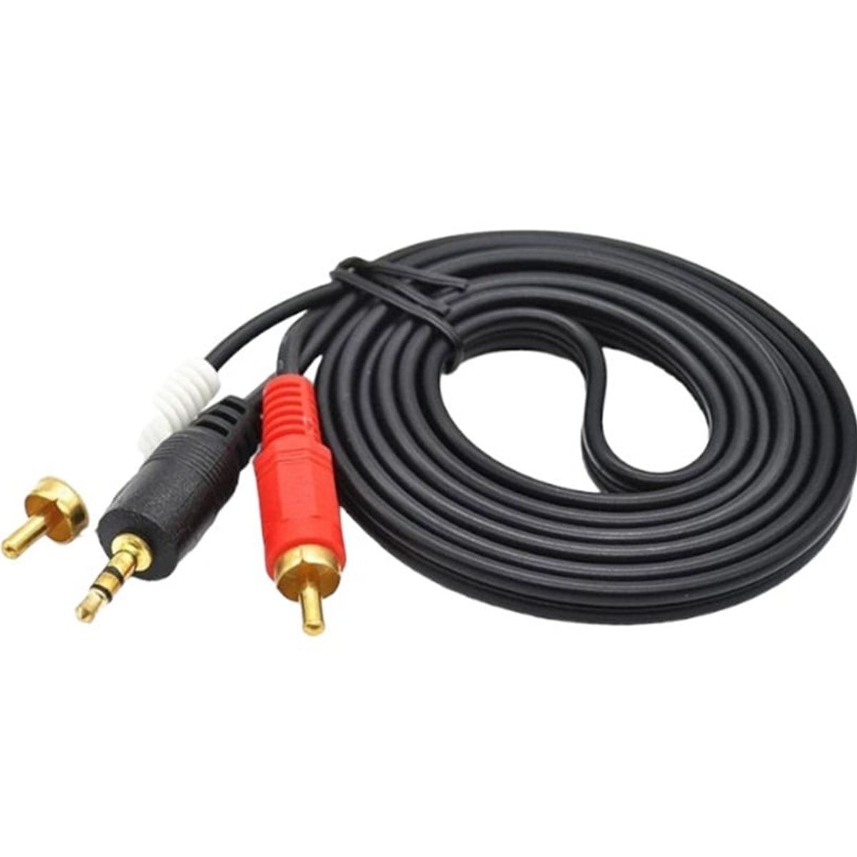GENERICO - Cable 2x1 Auxiliar Audio 3 Mtrs 3.5mm Auxiliar Rca