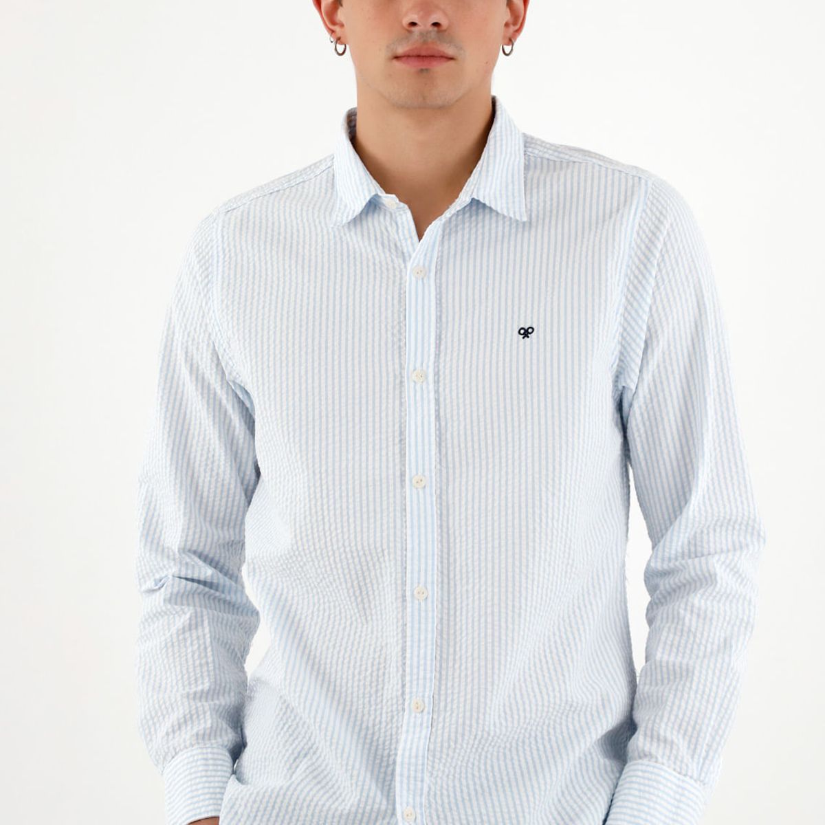 TENNIS - Camisa azul con diseño a rayas para hombre