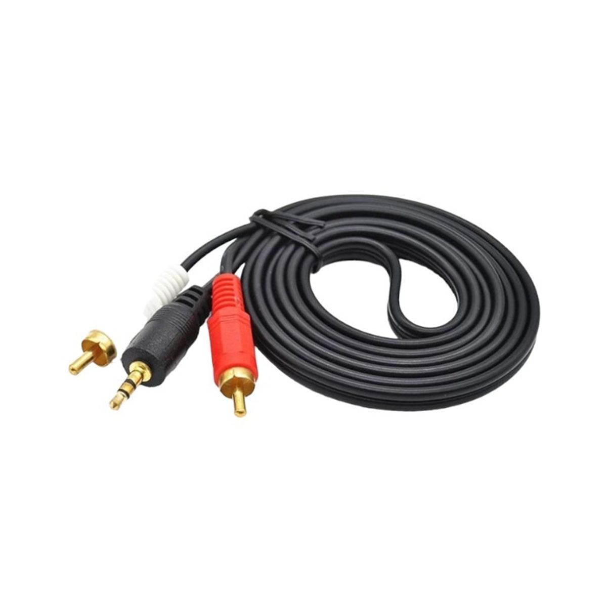 GENERICO - Cable 2x1 Auxiliar Audio 3 Mtrs 3.5mm Auxiliar Rca