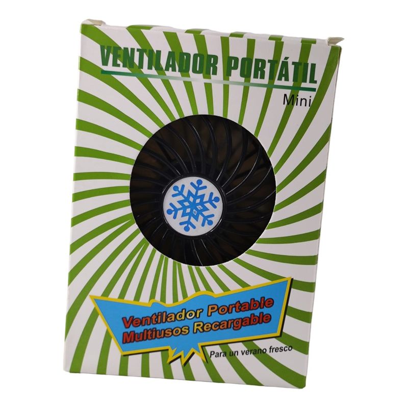 GENERICO - Mini Ventilador Portátil Recargable 3 Velocidades Escritorio