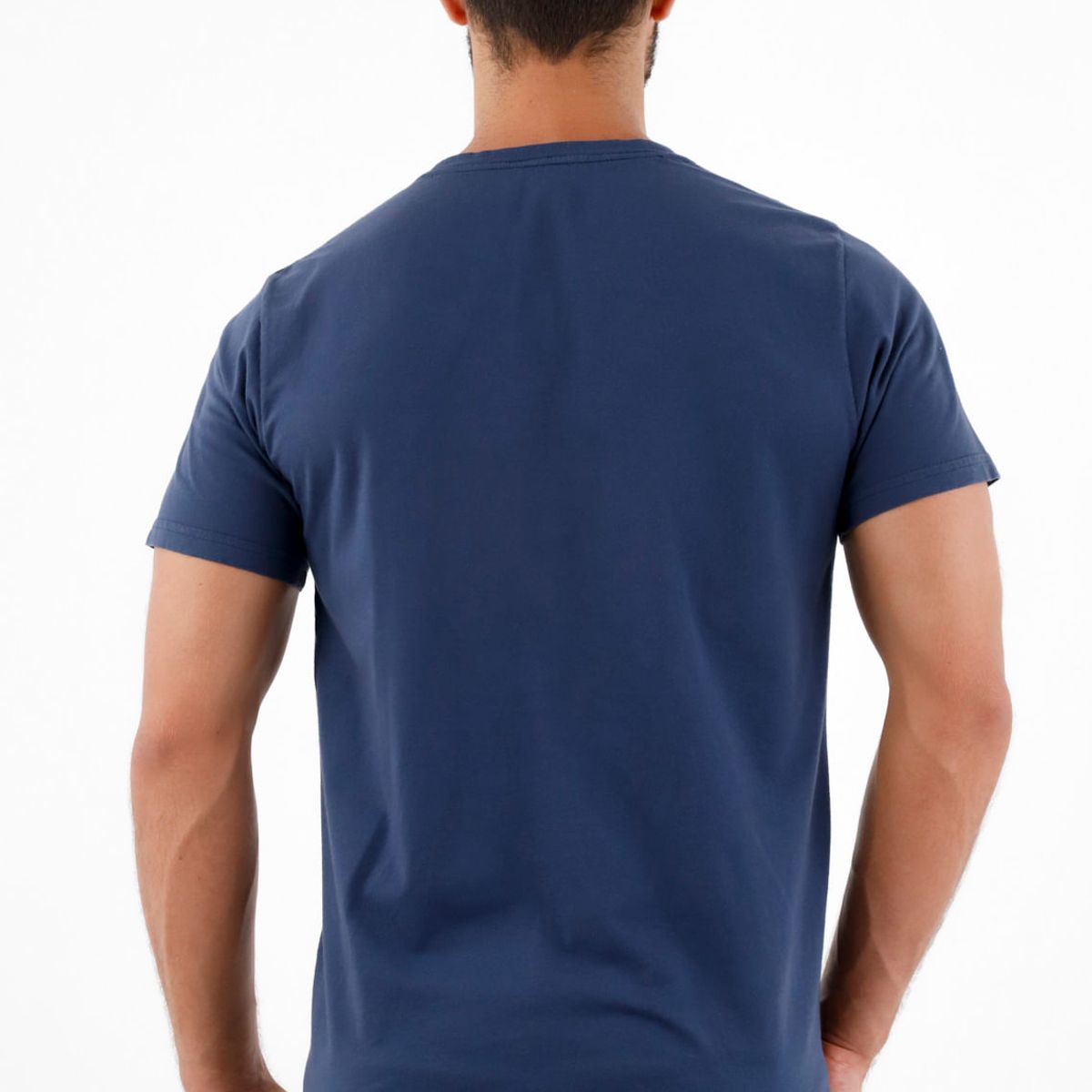 TENNIS - Camiseta azul manga corta para hombre