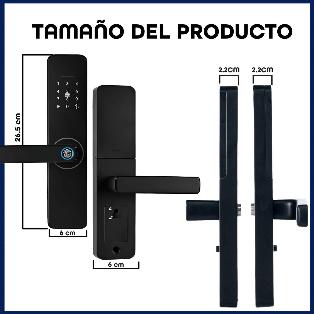 GENERICO - Cerradura Chapa Digital Inteligente Wifi Tuya Smart Huella