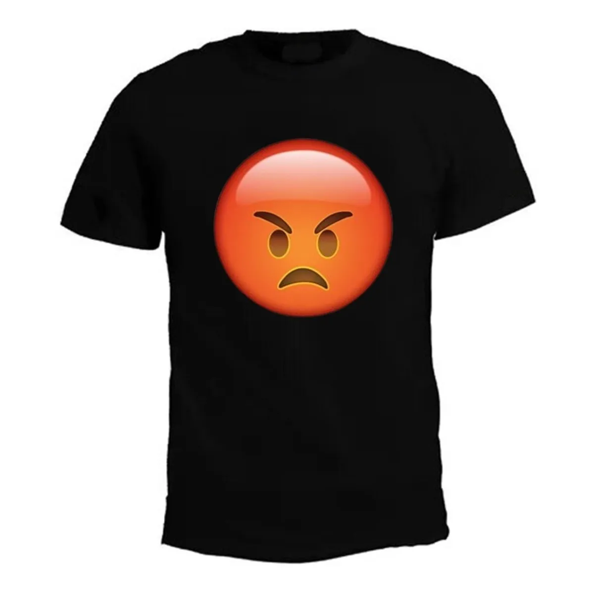 ANONIMO - Camiseta Emoji Enojado Cara Roja