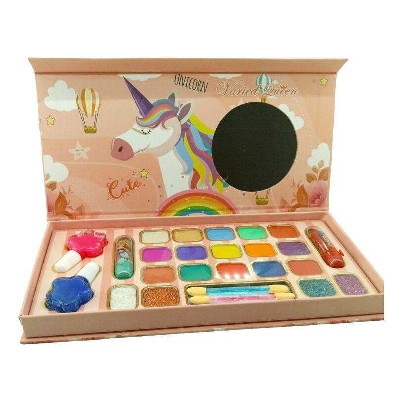 GENERICO - Set Maquillaje Sombras Infantil Espejo Accesorios Labiales