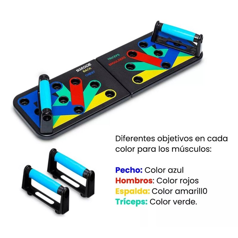 GENERICO - Tabla Push UP Para Flexiones Multifuncional