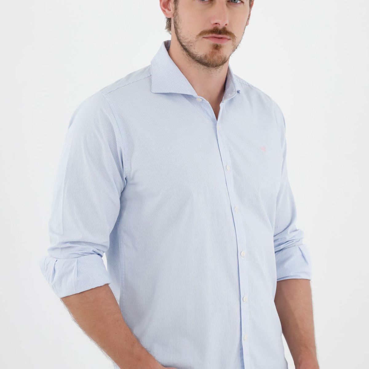 TENNIS - Camisa clásica azul para hombre
