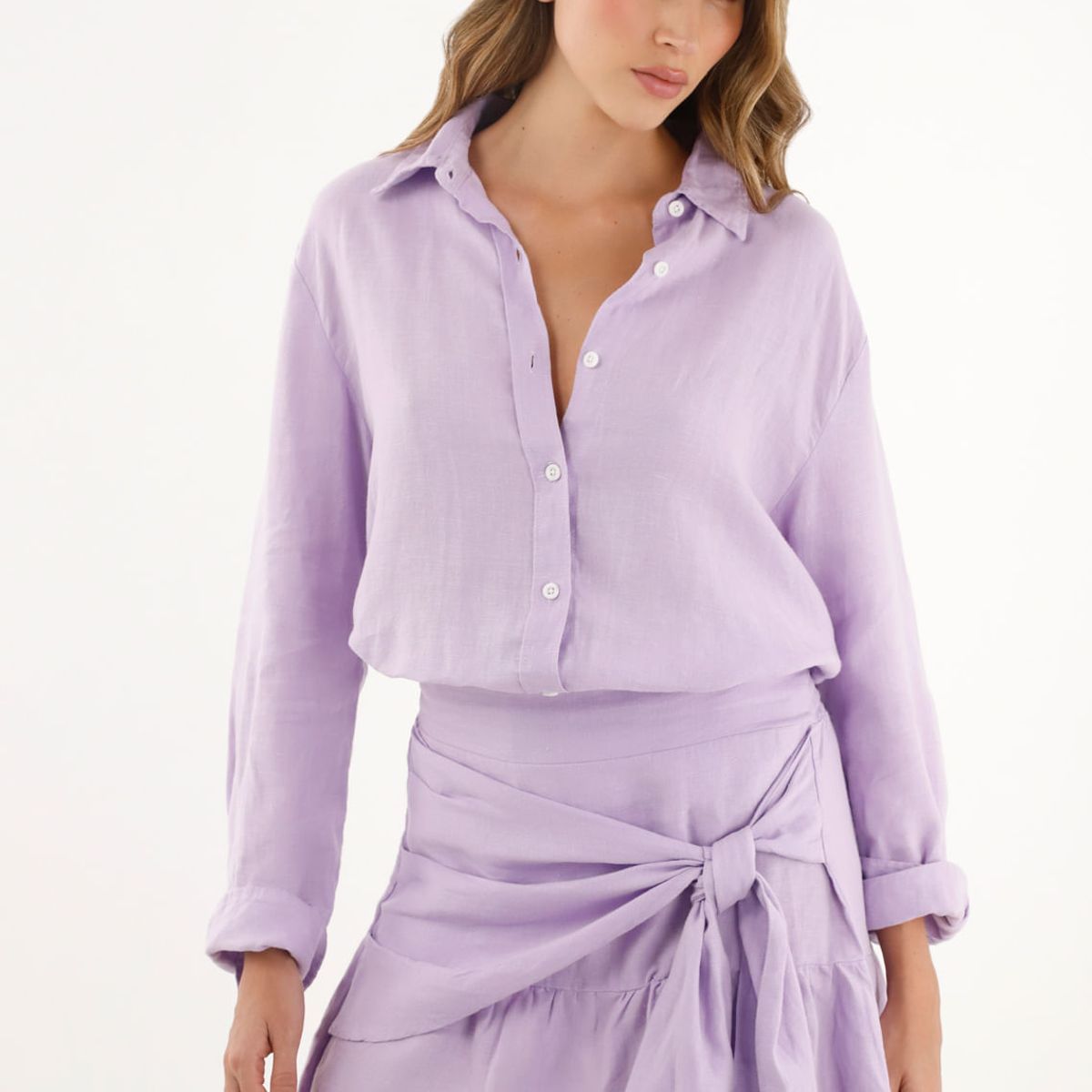 TENNIS - Falda corta morada para mujer