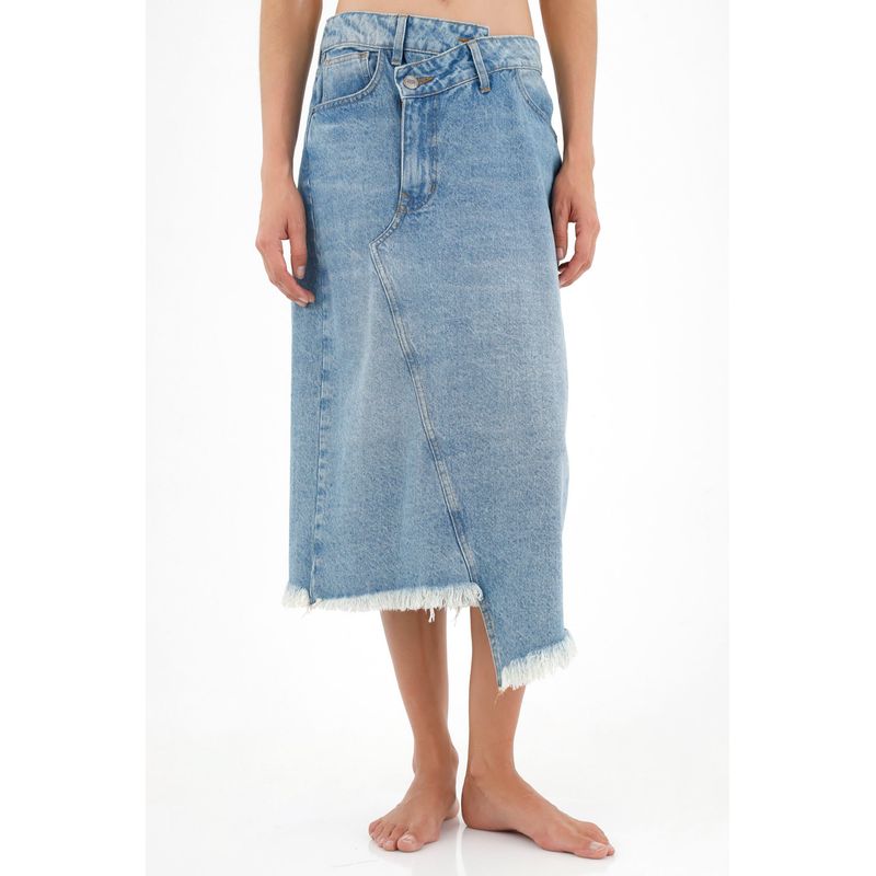 TENNIS - Falda midi azul para mujer