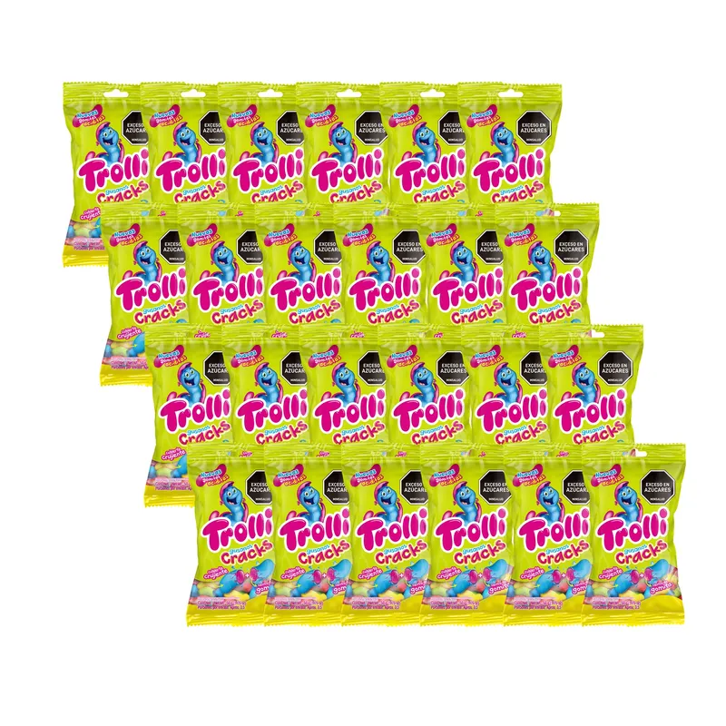 ALDOR - Gomas Dulces Acidas Gusanos Cracks Trolli X24 Unds