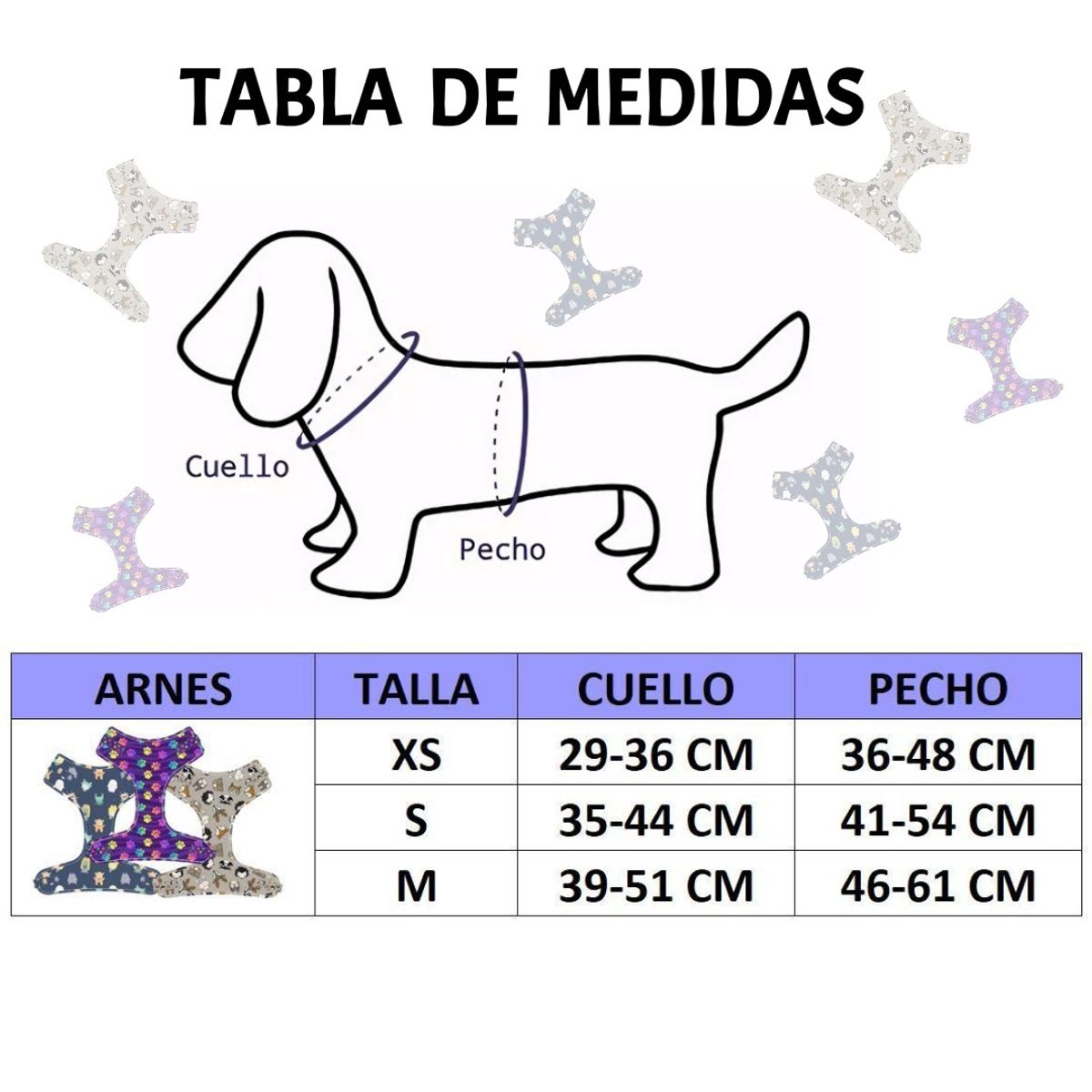 GENERICO - Arnes Estampados Para Perros Chaleco Ajustable Gris XS