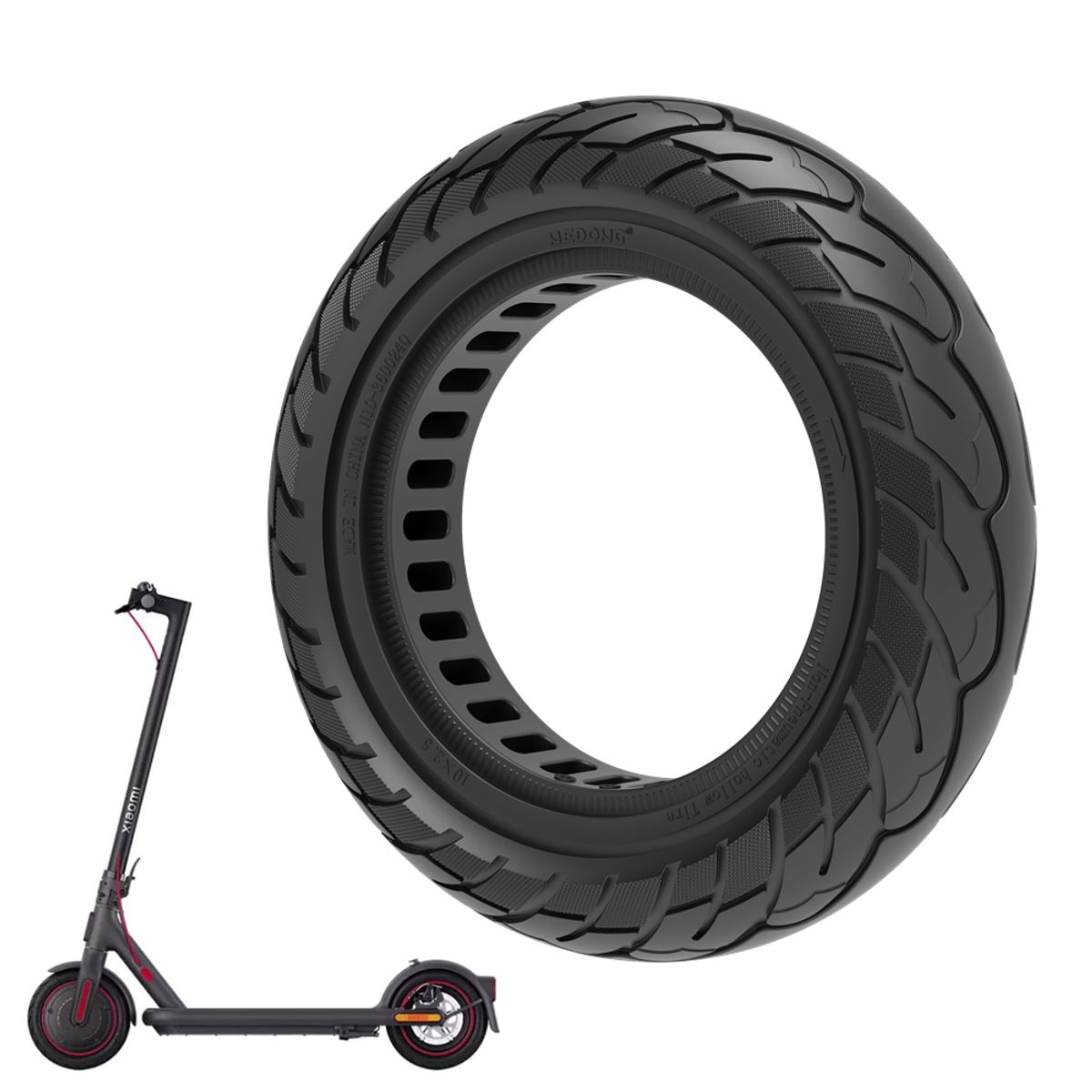 GENERICO - Llanta Solida Para Patineta Scooter Eléctrica 10 X 2.5