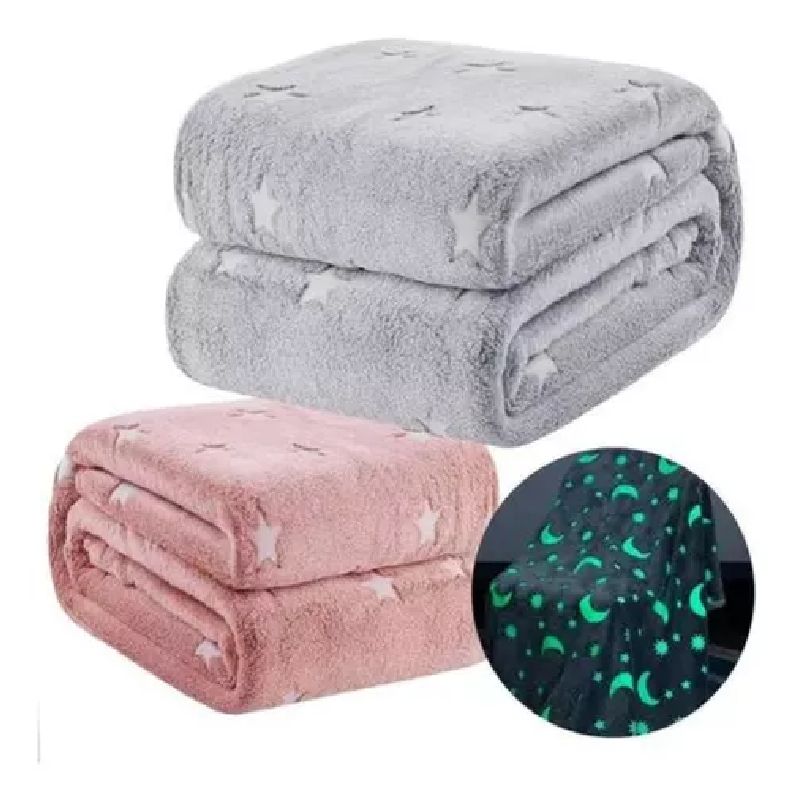 GENERICO - Cobija Luminosa Magica Brilla En Oscuridad Cama Niño Grande 120 x 160