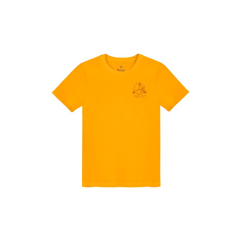 TENNIS - Camiseta amarilla estampada en espalda para hombre