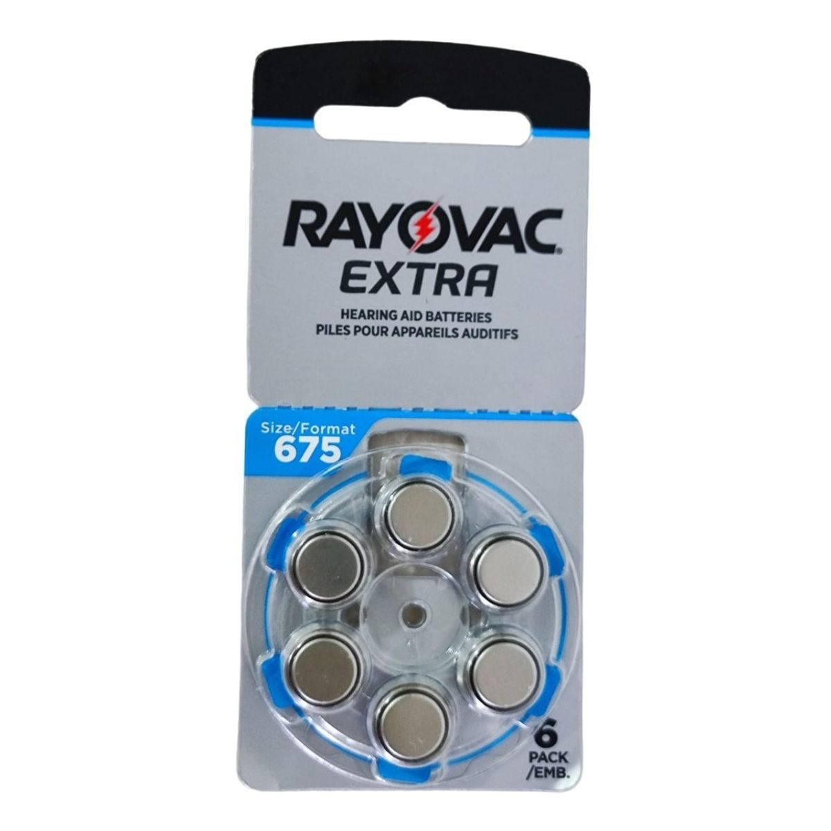 RAYOVAC - Pila Batería 675 Redonda Audífonos X6 Unidades Rayovac Extra