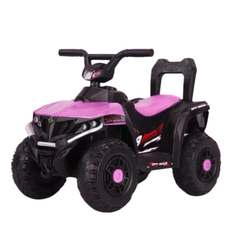 ROADMASTER - Cuatrimoto Moto Recargable Electrica Montable 5 Años Rosado_.