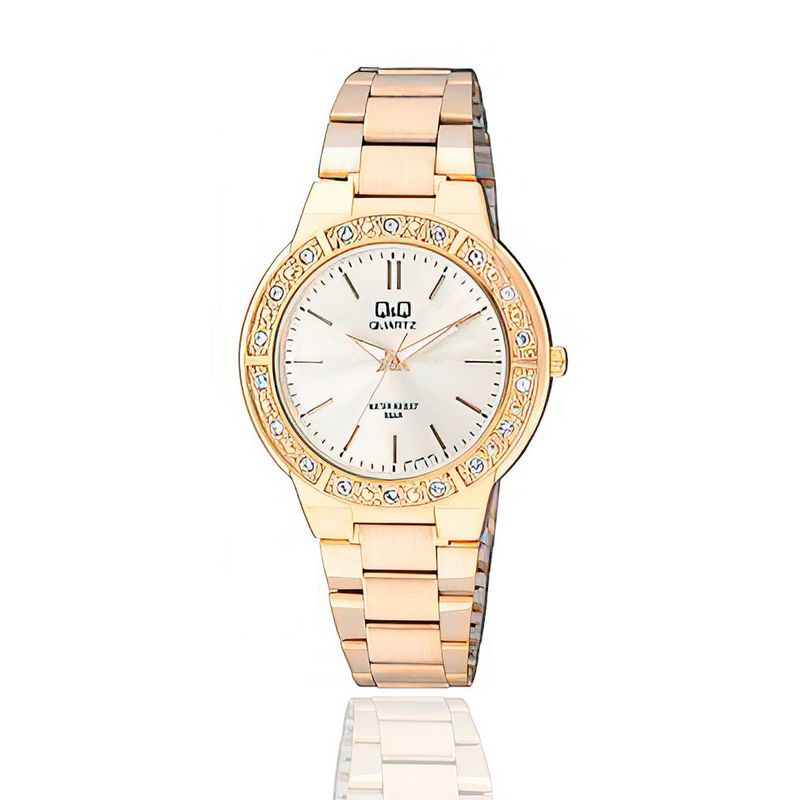 Q AND Q - Reloj Q&q Qyq Acero Inoxidable Dama Murano +estuche_.
