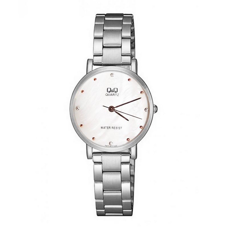 Q AND Q - Reloj Q&q Qyq Elegante Glamour Acero + Estuche Dama_.