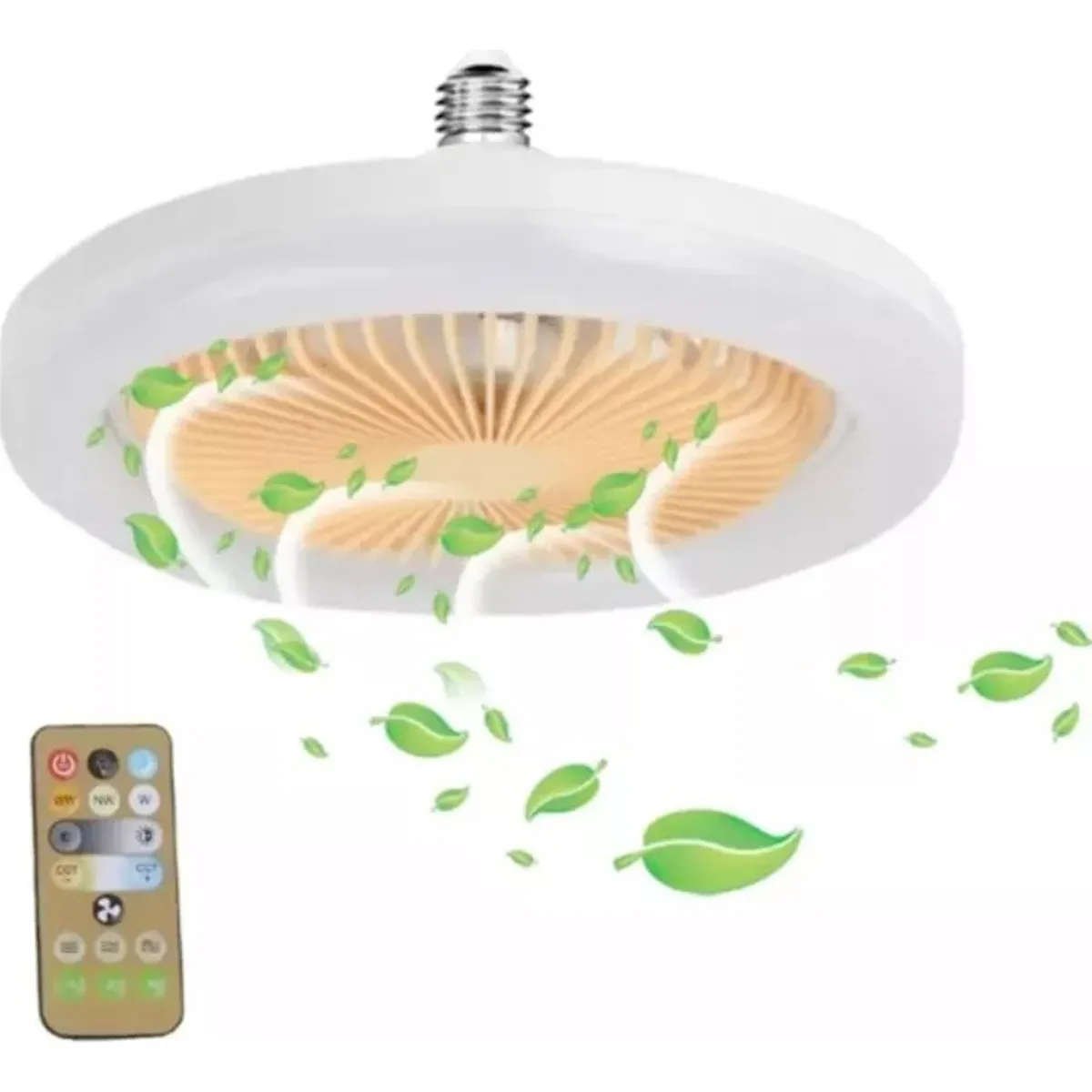 GENERICO - Ventilador Techo Lampara Led Control Iluminacion Ajustable