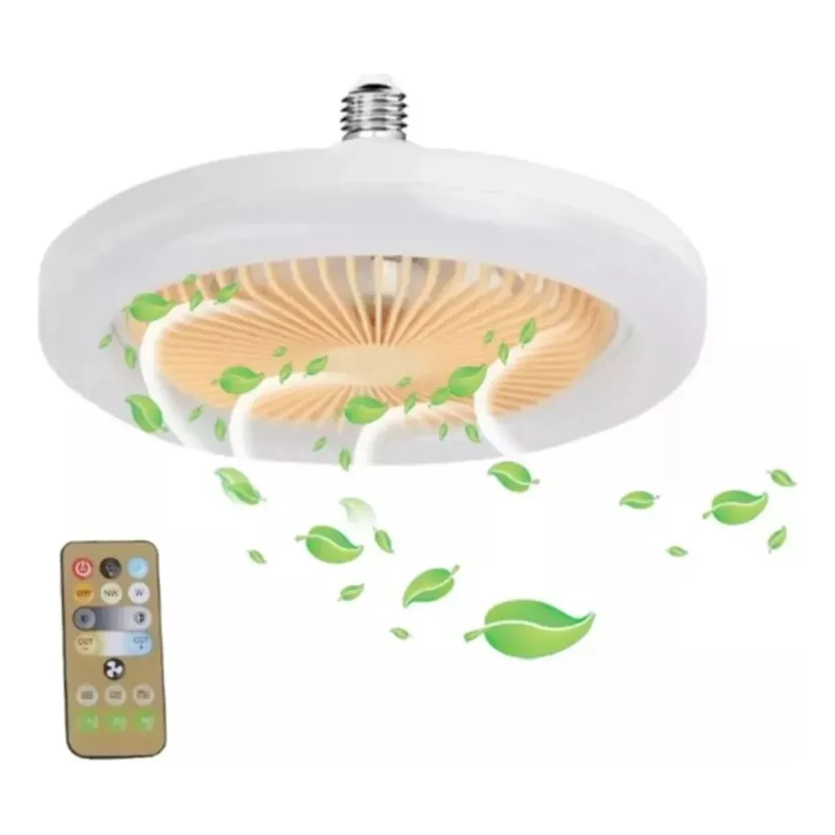 GENERICO - Ventilador Techo Lampara Led Control Iluminacion Ajustable
