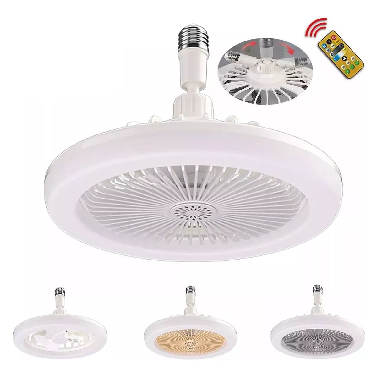 GENERICO - Ventilador Techo Lampara Led Control Iluminacion Ajustable