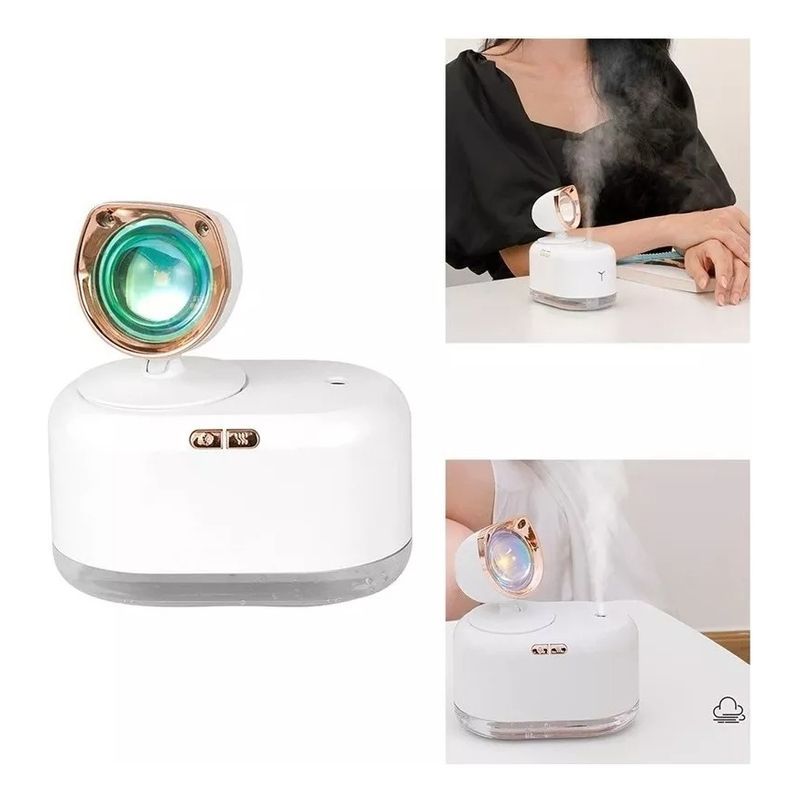 GENERICO - Difusor Aromas Humificador Aire Rociador + Lampara Proyector