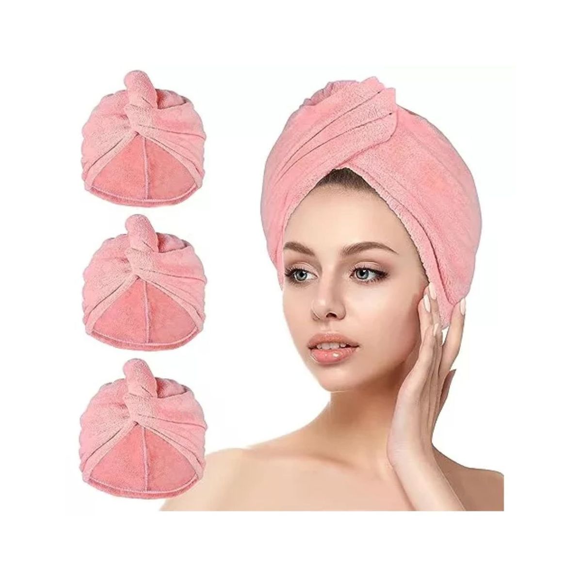 TELEPRODUCTOSBOGOTA - Toalla De Microfibra Turbante Para El Cabello Varios