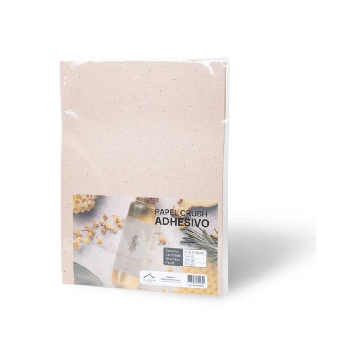 GARABATOS - Papel Ecológico Crush Adhesivo 196 Gr 215 X 28 Cm X 5 Alpen