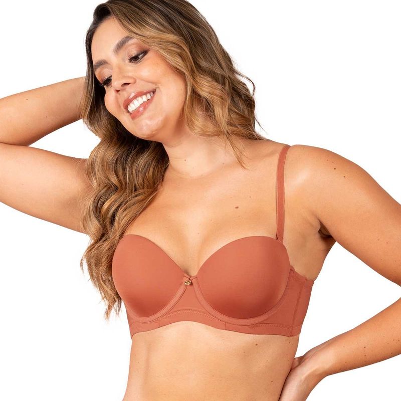 HABY - Brasier Strapless Doble Realce Para Mujer Haby