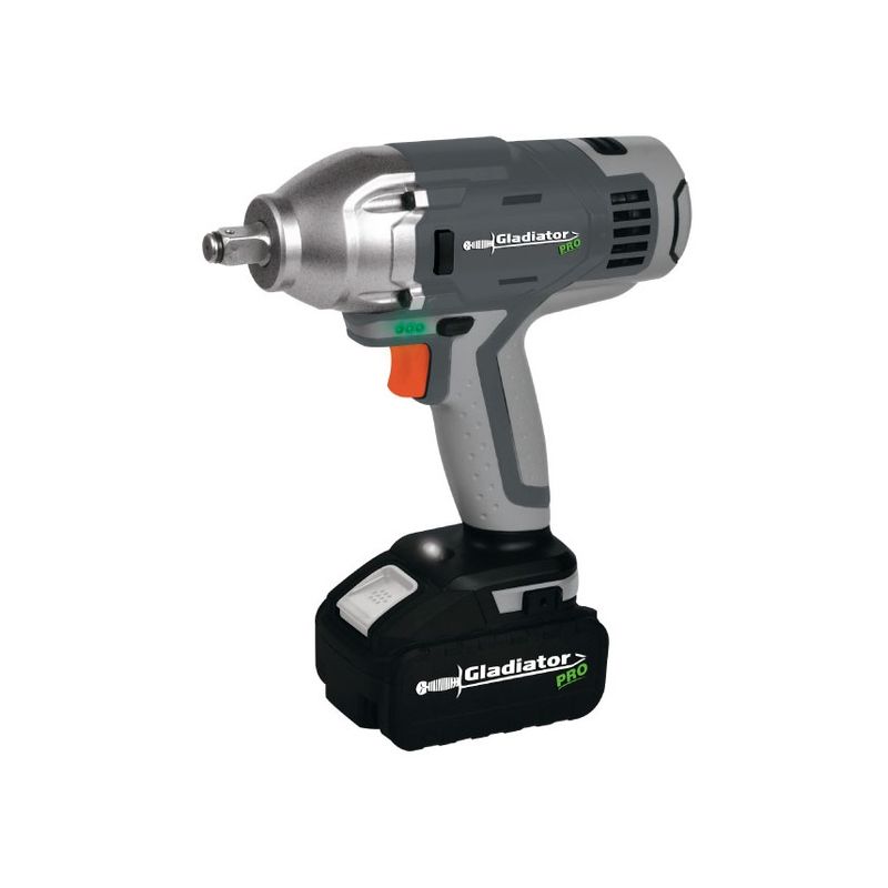 GLADIATOR - Llave Impacto Profesional 400nm 1/2 1 Bat 18v 3ah Gladiator
