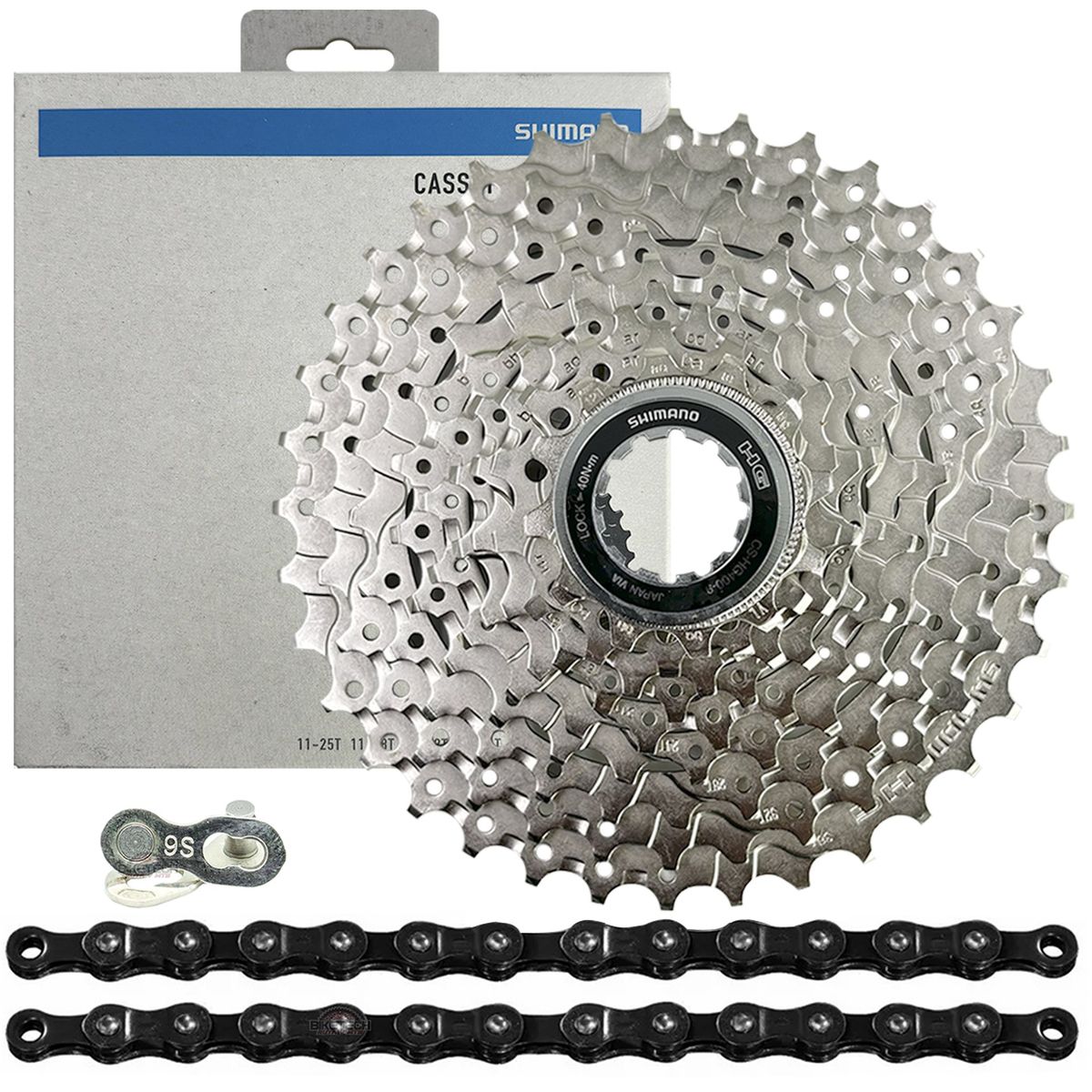 SHIMANO - Pacha 9 Velocidades Shimano 12-36 Hg400 + Cadena Sunrace M94