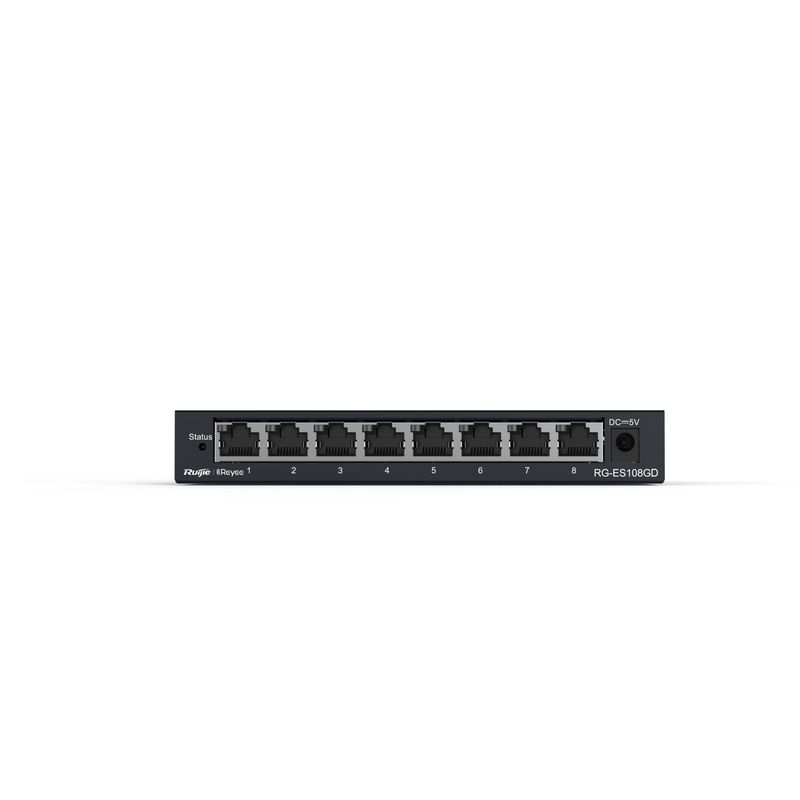 RUIJIE REYEE - Switch no administrable de 8 puertos RJ45 10/100/1000 Mbps Plug and Play