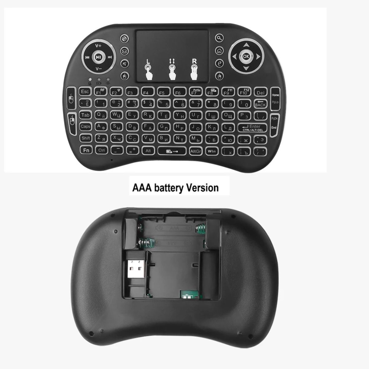 GENERICO - Mini Teclado Inalámbrico Universal Keyboar Retroiluminado