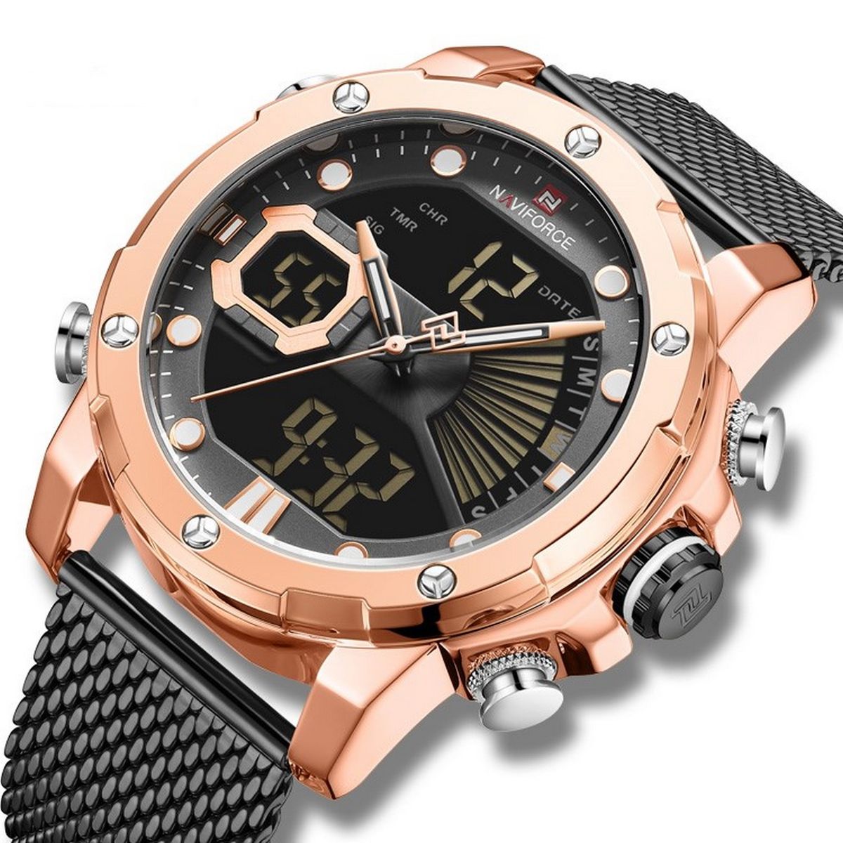 NAVIFORCE - Reloj Naviforce Original Nf9172 Acero Inoxidable + Estuche_.