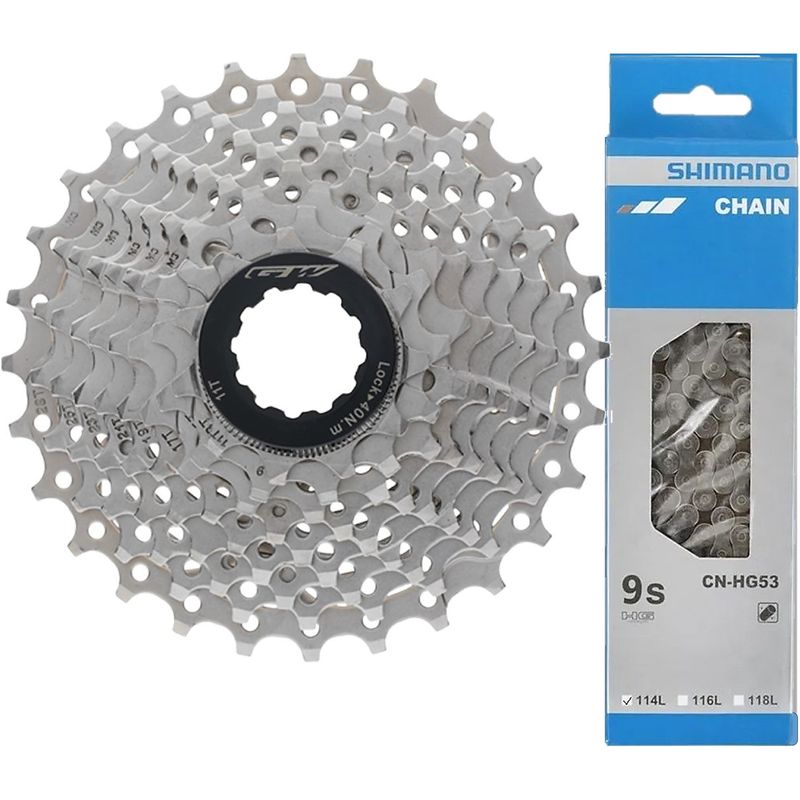GW - Pacha Gw cadenilla Shimano Bicicleta Cassette 9v 11-28 Hg53