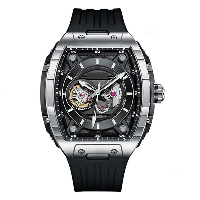 GFORCE - Reloj G-force At9812 Automatico Cuadrado Hombre + Estuche_.