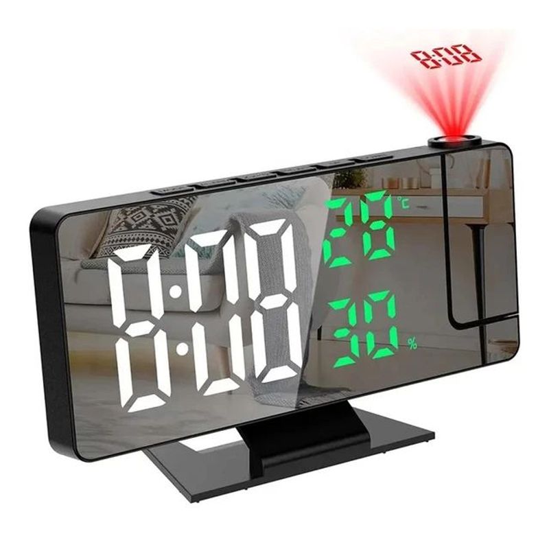 GENERICO - Reloj Despertador Digital Con Proyector de Hora