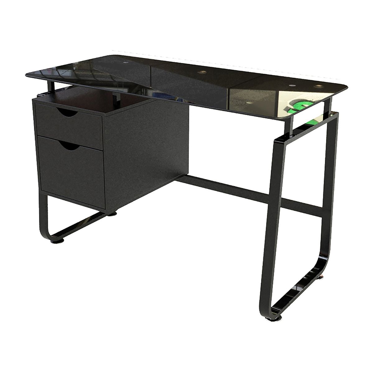 EASY - Escritorio rx- 1183 Vidrio Amplio 120x60cm Organizador con Gaveteros Fácil Ensamblaje Easy